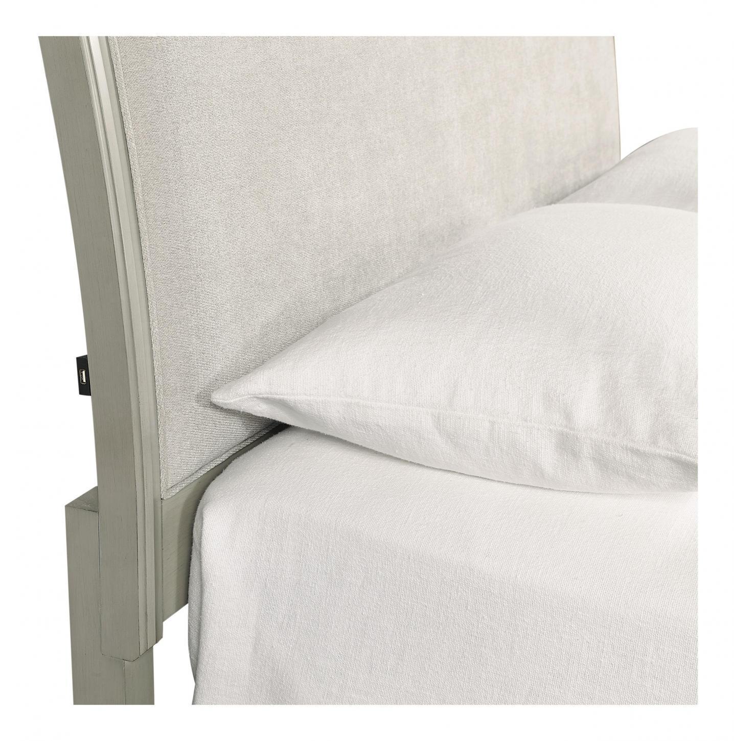 Aspenhome Furniture Charlotte California King Upholstered Sleigh Bed in Shale - Image 3