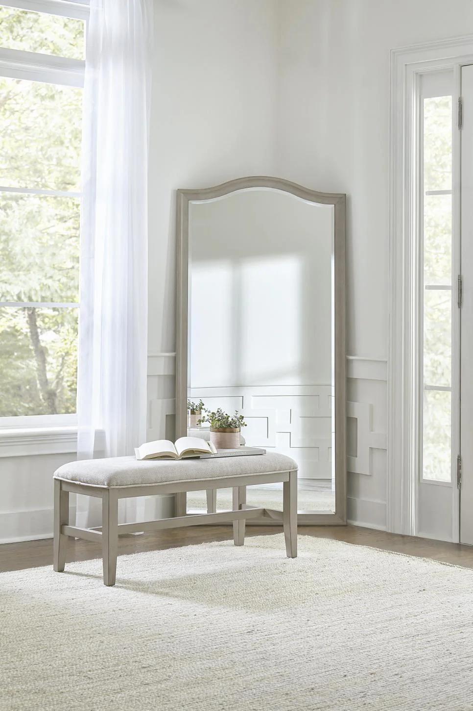 Aspenhome Furniture Charlotte Floor Mirror in Shale - Image 2