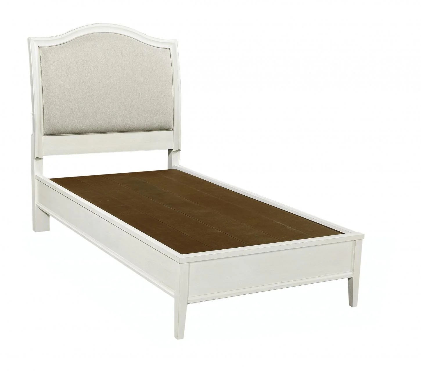 Aspenhome Furniture Charlotte Full Upholstered Sleigh Bed in White - Image 2