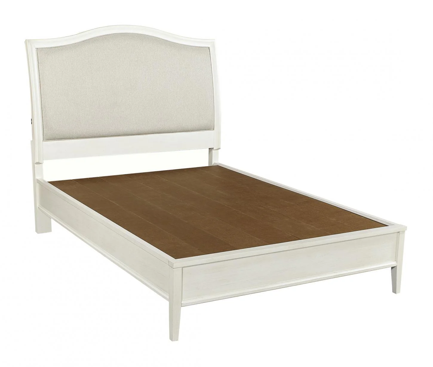 Aspenhome Furniture Charlotte King Upholstered Sleigh Bed in White - Image 2