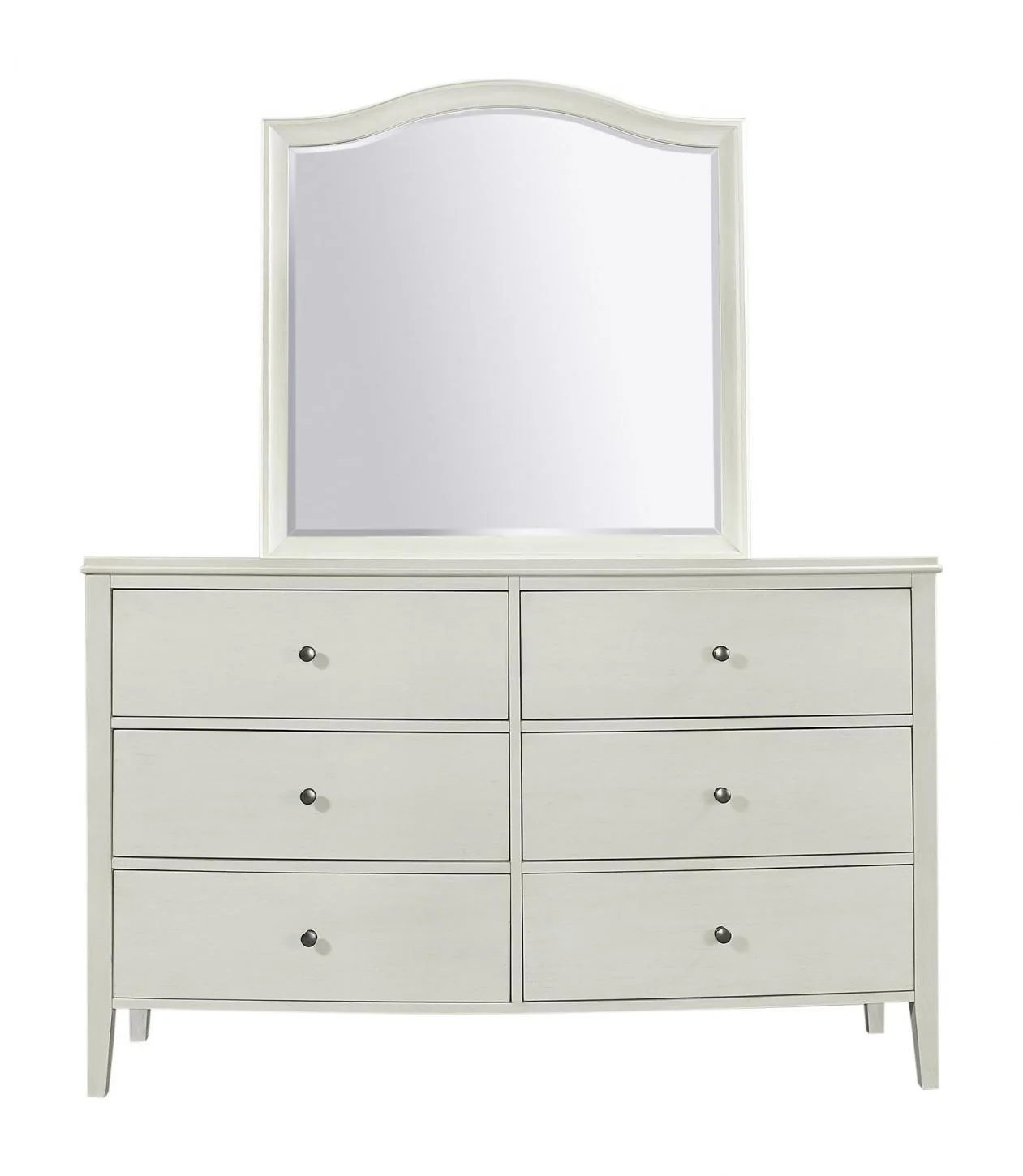 Aspenhome Furniture Charlotte Landscape Mirror in White - Image 3