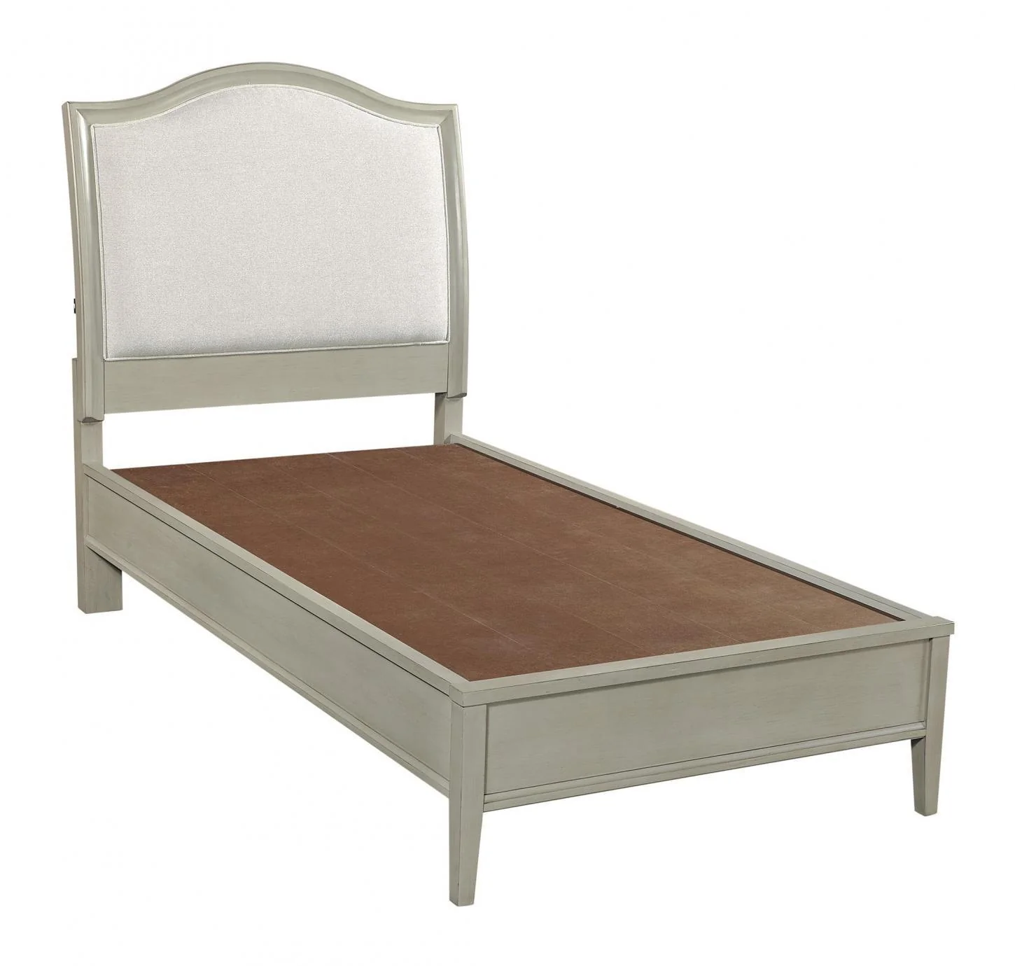 Aspenhome Furniture Charlotte Twin Upholstered Sleigh Bed in Shale - Image 2