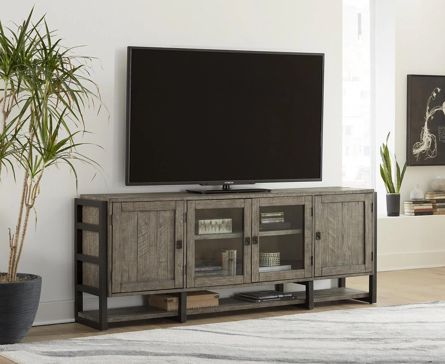 Aspenhome Furniture Grayson 85" Console in Cinder Grey - Image 3