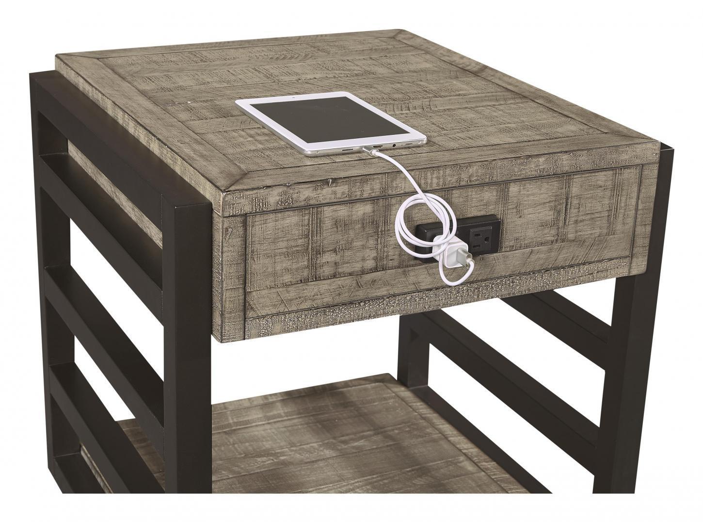 Aspenhome Furniture Grayson End Table in Cinder Grey - Image 3