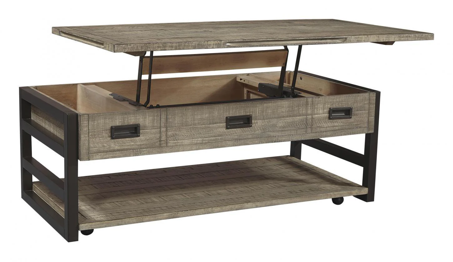 Aspenhome Furniture Grayson Lift Top Cocktail Table in Cinder Grey - Image 2