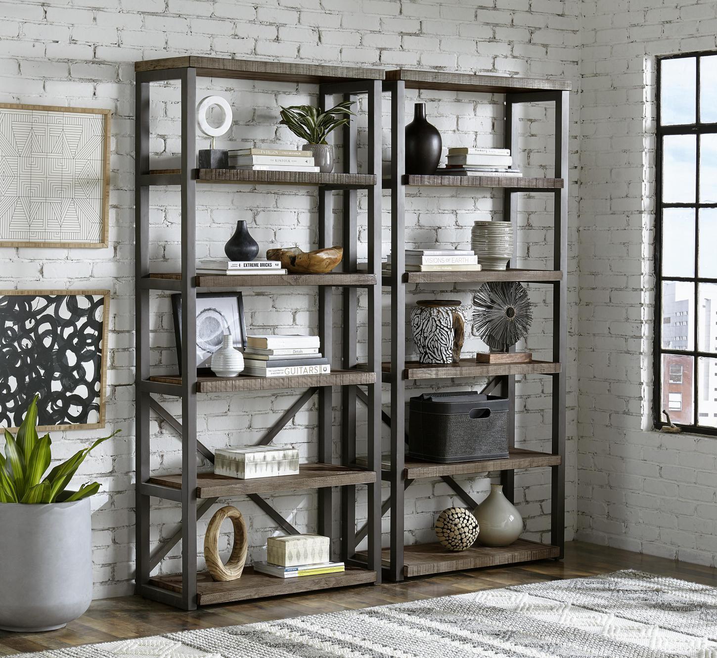 Aspenhome Furniture Grayson Open Display Case in Cinder Grey - Image 2