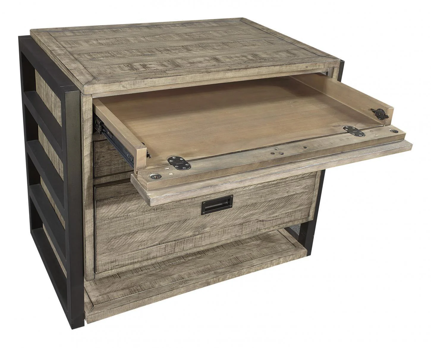 Aspenhome Furniture Grayson Workstation/Combo File in Cinder Grey - Image 2