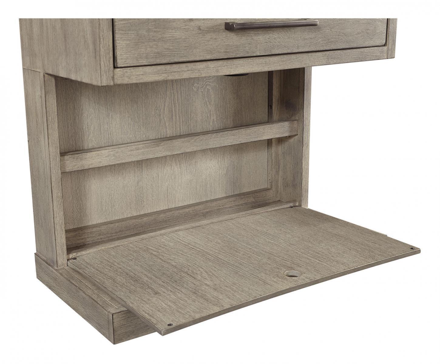 Aspenhome Furniture Platinum 1 Drawer Nightstand in Grey - Image 4