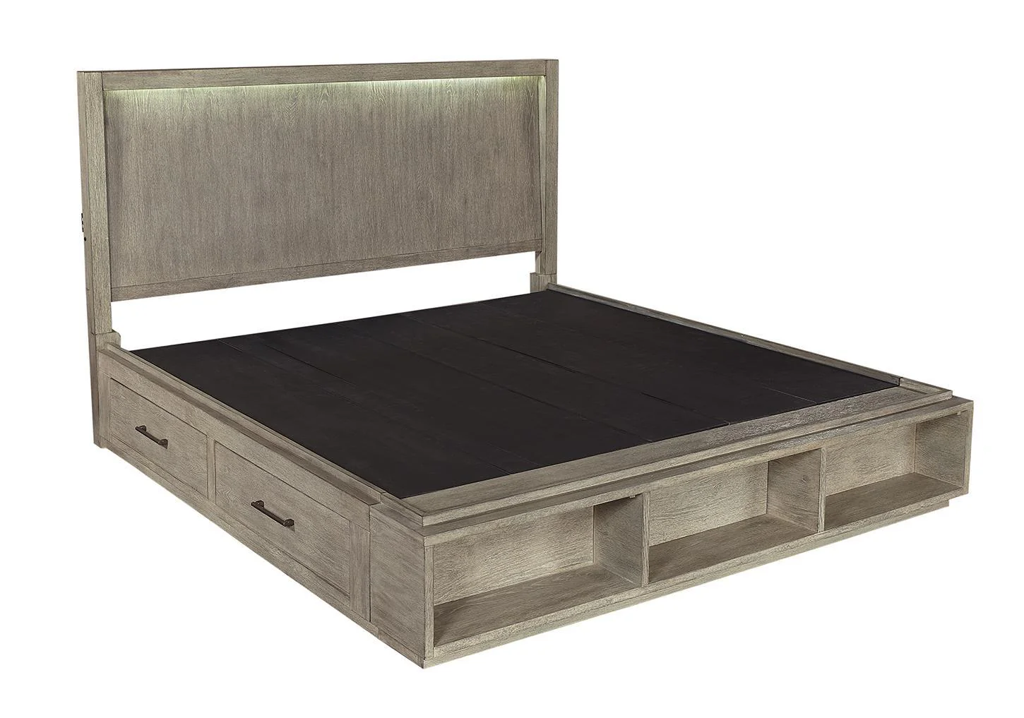 Aspenhome Furniture Platinum California King Bookcase Bed in Grey - Image 2