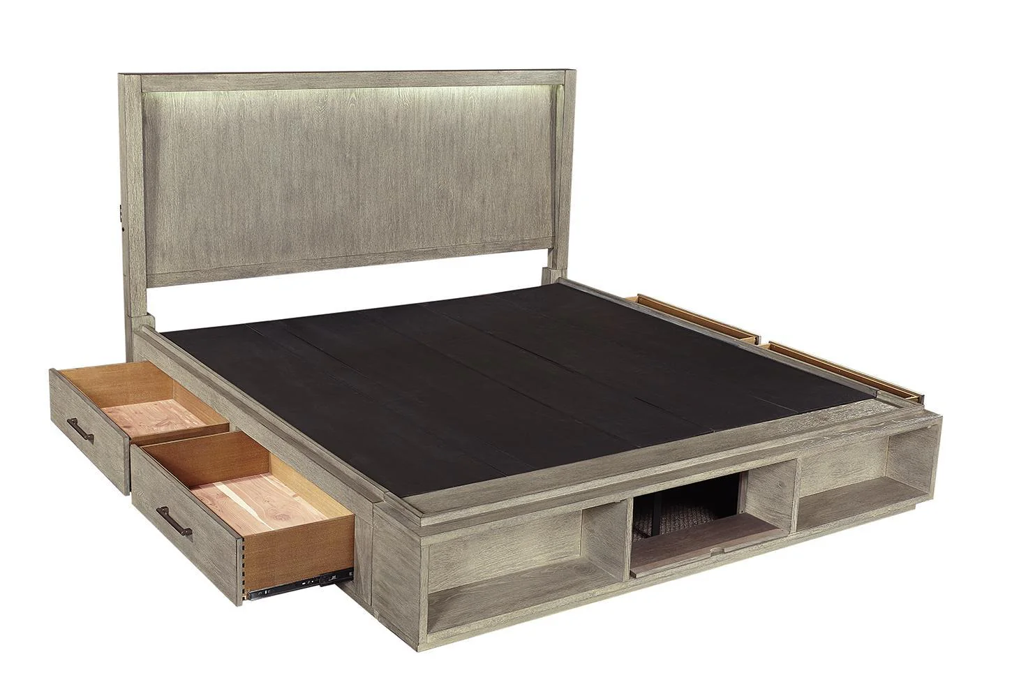 Aspenhome Furniture Platinum California King Bookcase Bed in Grey - Image 3