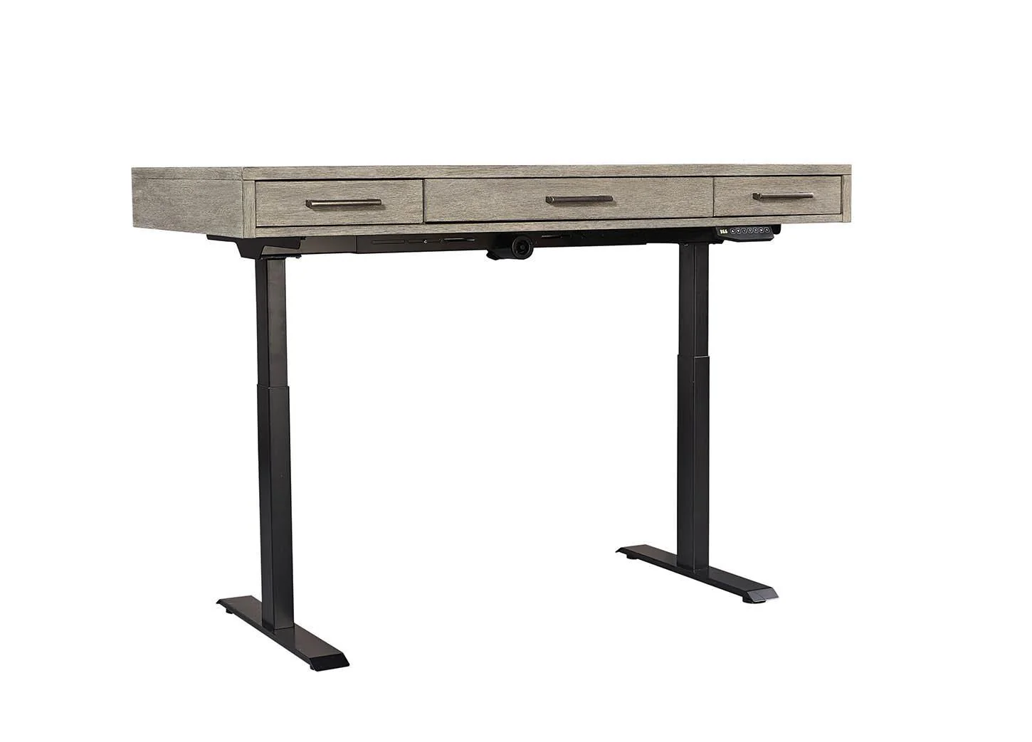 Aspenhome Furniture Platinum Lift Top Desk and Base in Gray Linen - Image 3