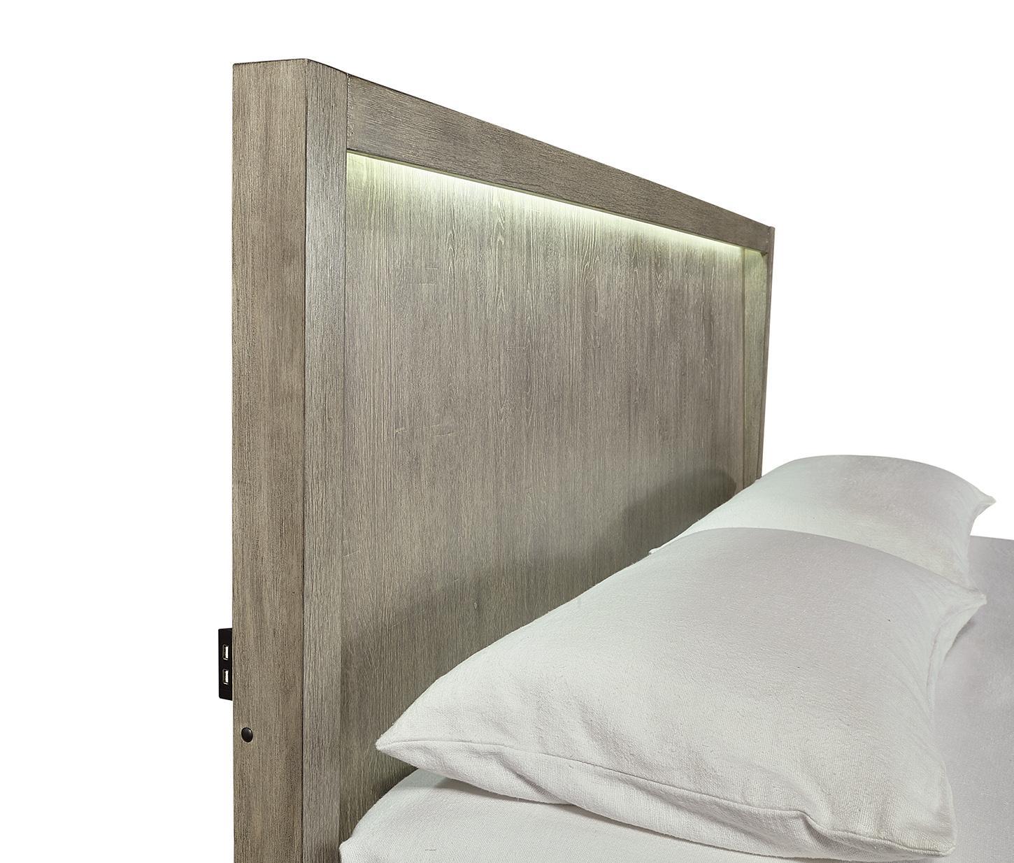 Aspenhome Furniture Platinum Queen Bookcase Bed in Grey - Image 4