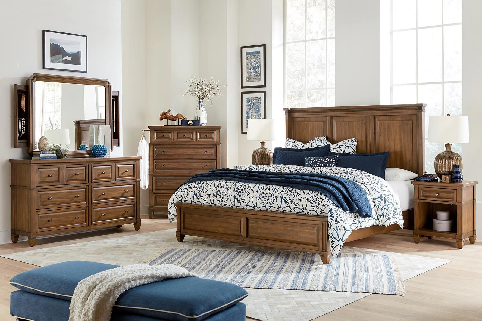 Aspenhome Furniture Thornton California King Panel Bed in Sienna - Image 2