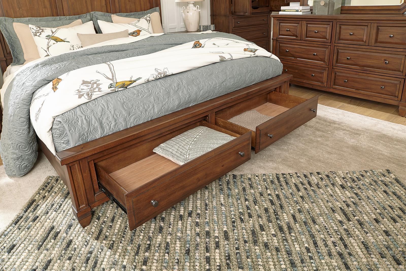 Aspenhome Furniture Thornton California King Panel Storage Bed in Sienna - Image 3