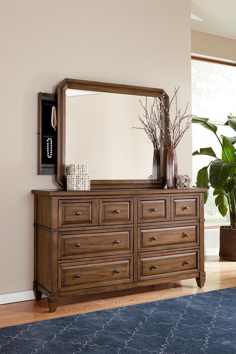 Aspenhome Furniture Thornton Mirror with Jewelry Storage in Sienna - Image 5