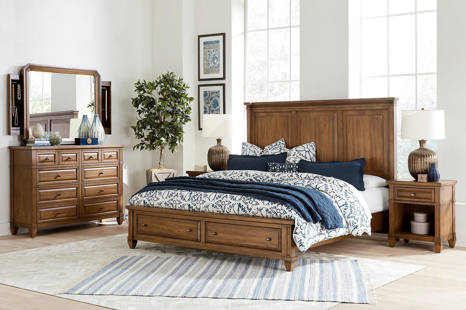 Aspenhome Furniture Thornton Queen Panel Storage Bed in Sienna - Image 4