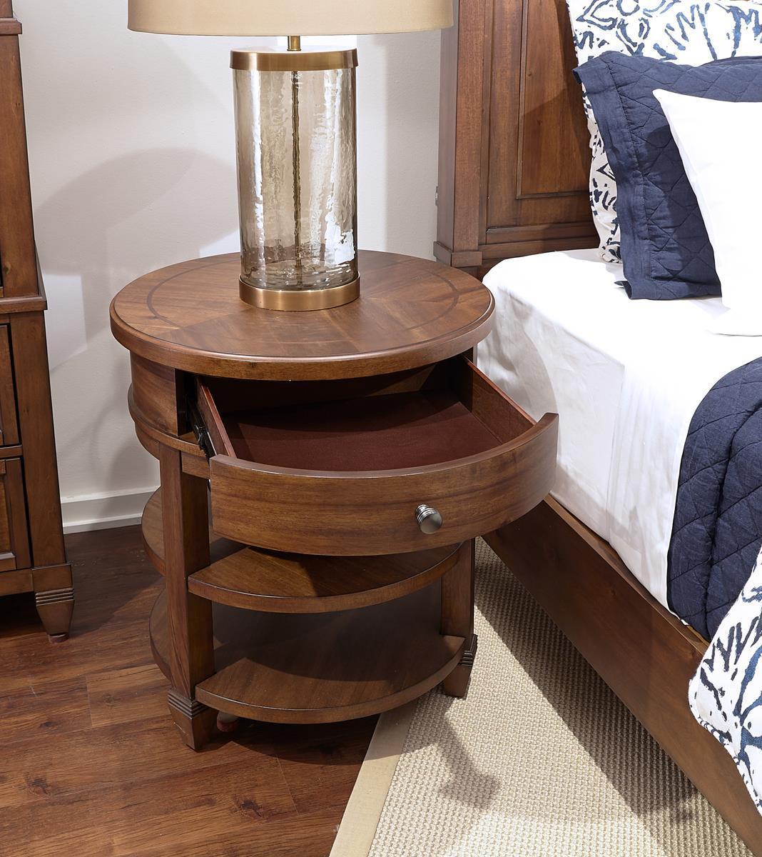 Aspenhome Furniture Thornton Round Table Nightstand in Sienna - Image 2