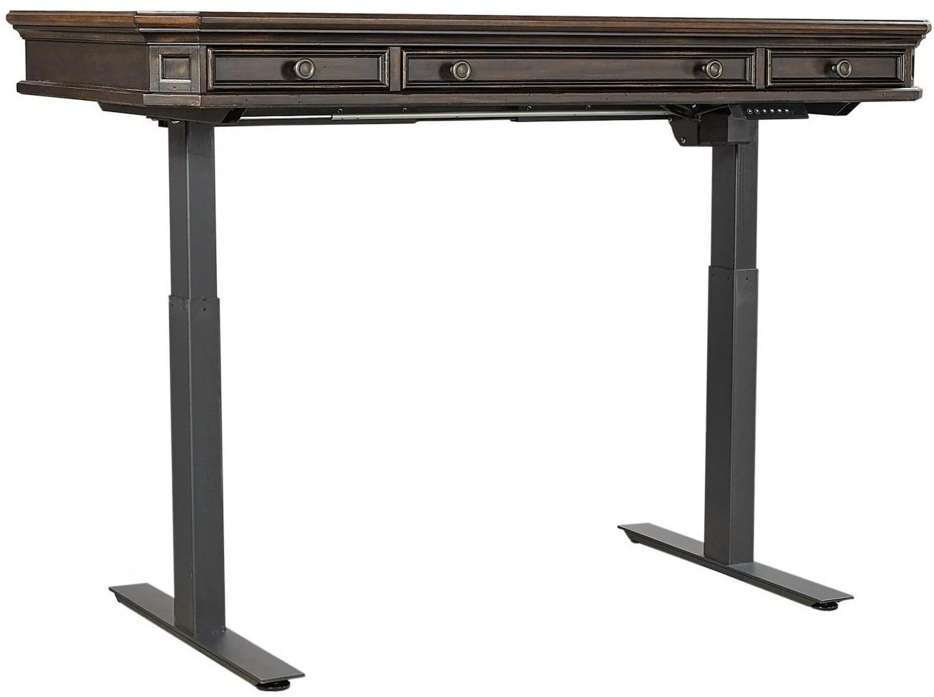 Aspenhome Hampton 62" Lift Desk Top and Base in Black Cherry - Image 2