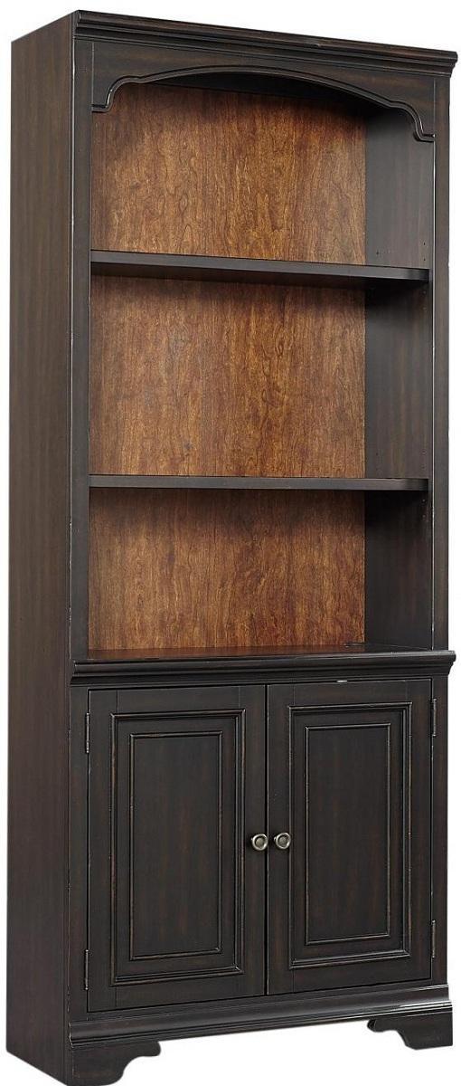Aspenhome Hampton Bookcase Wall in Black Cherry - Image 2