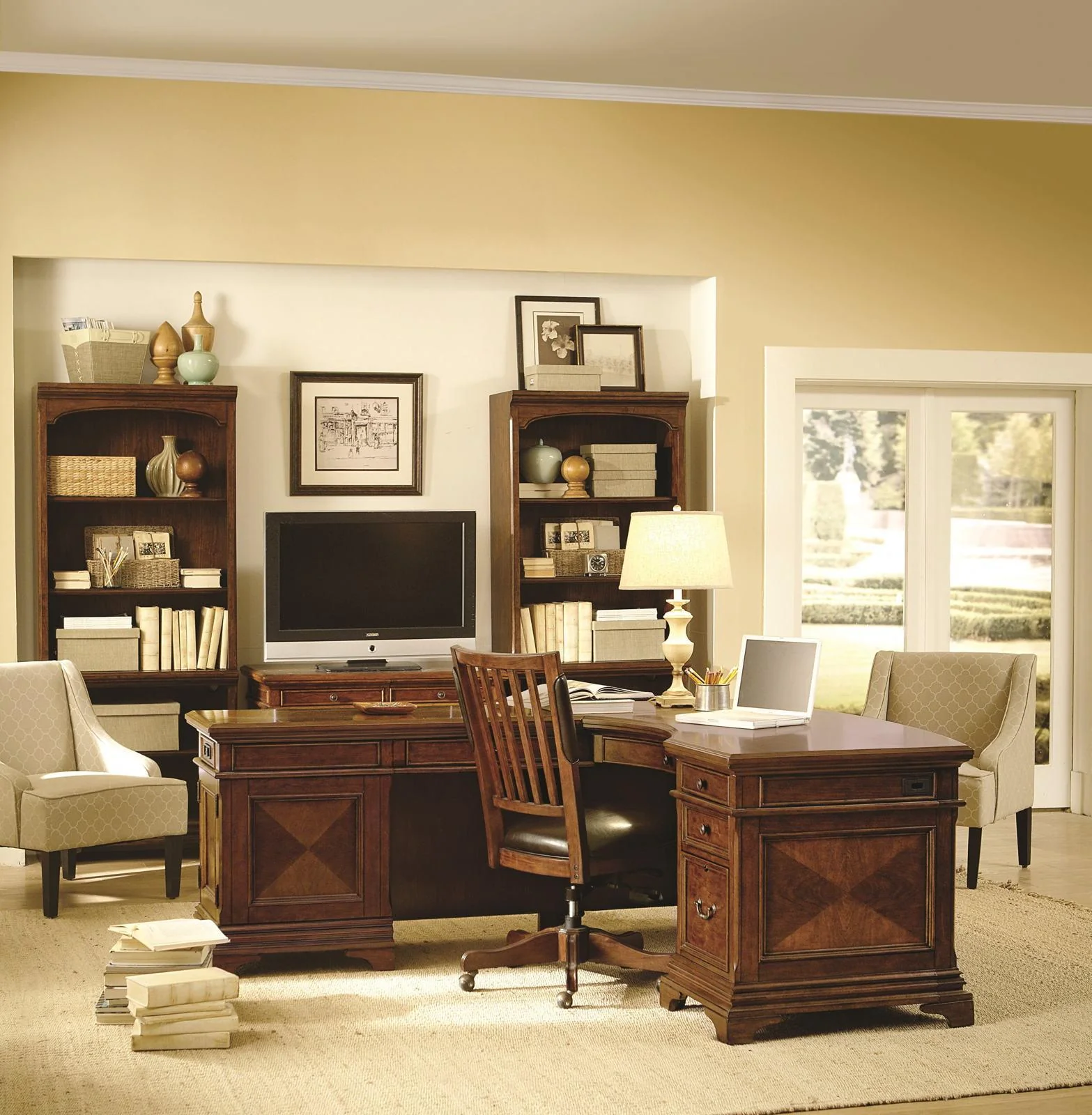 Aspenhome Hawthorne 5-Drawer Combo File in Brown Cherry - Image 4