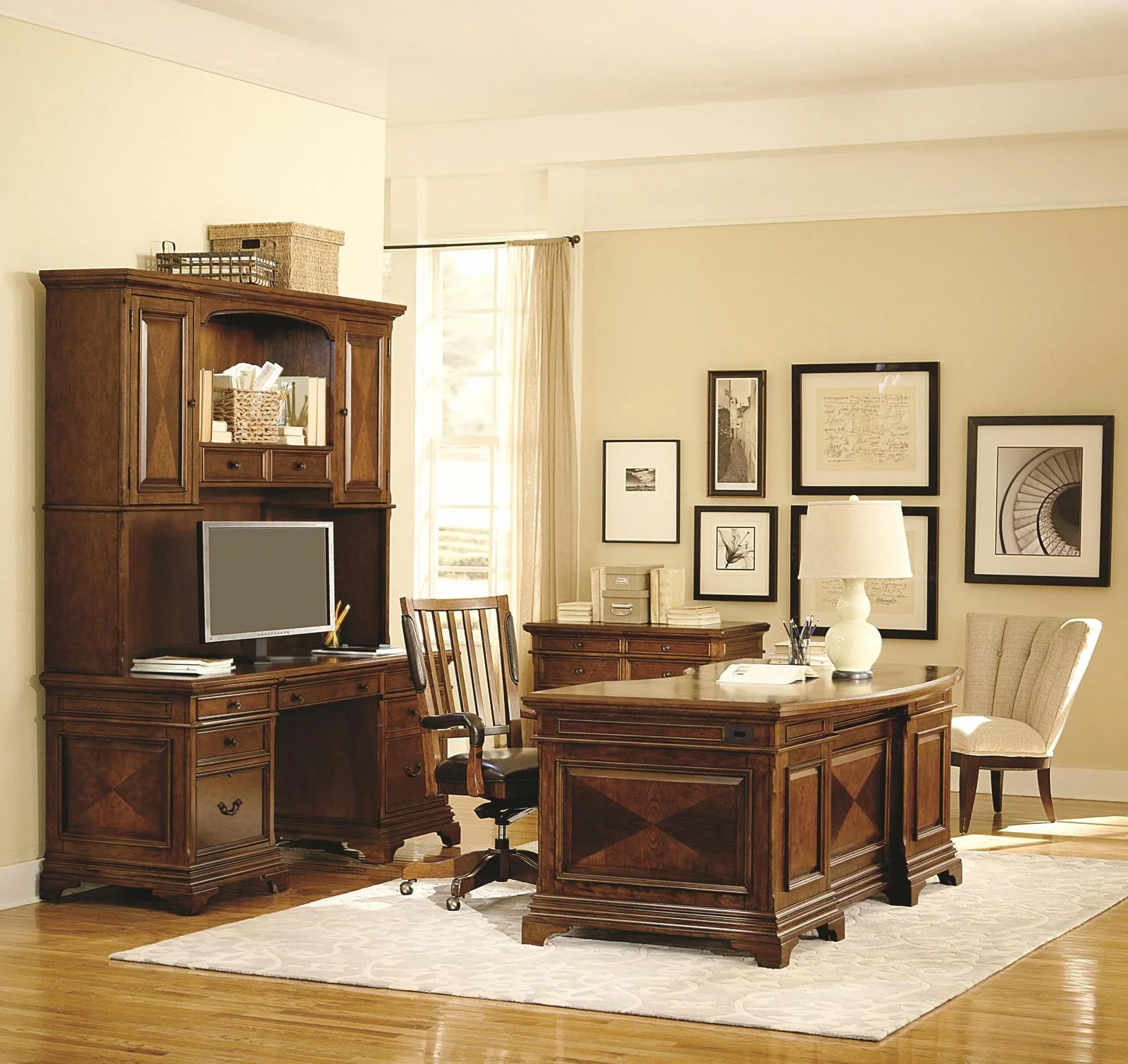 Aspenhome Hawthorne 66" Credenza in Brown Cherry - Image 2