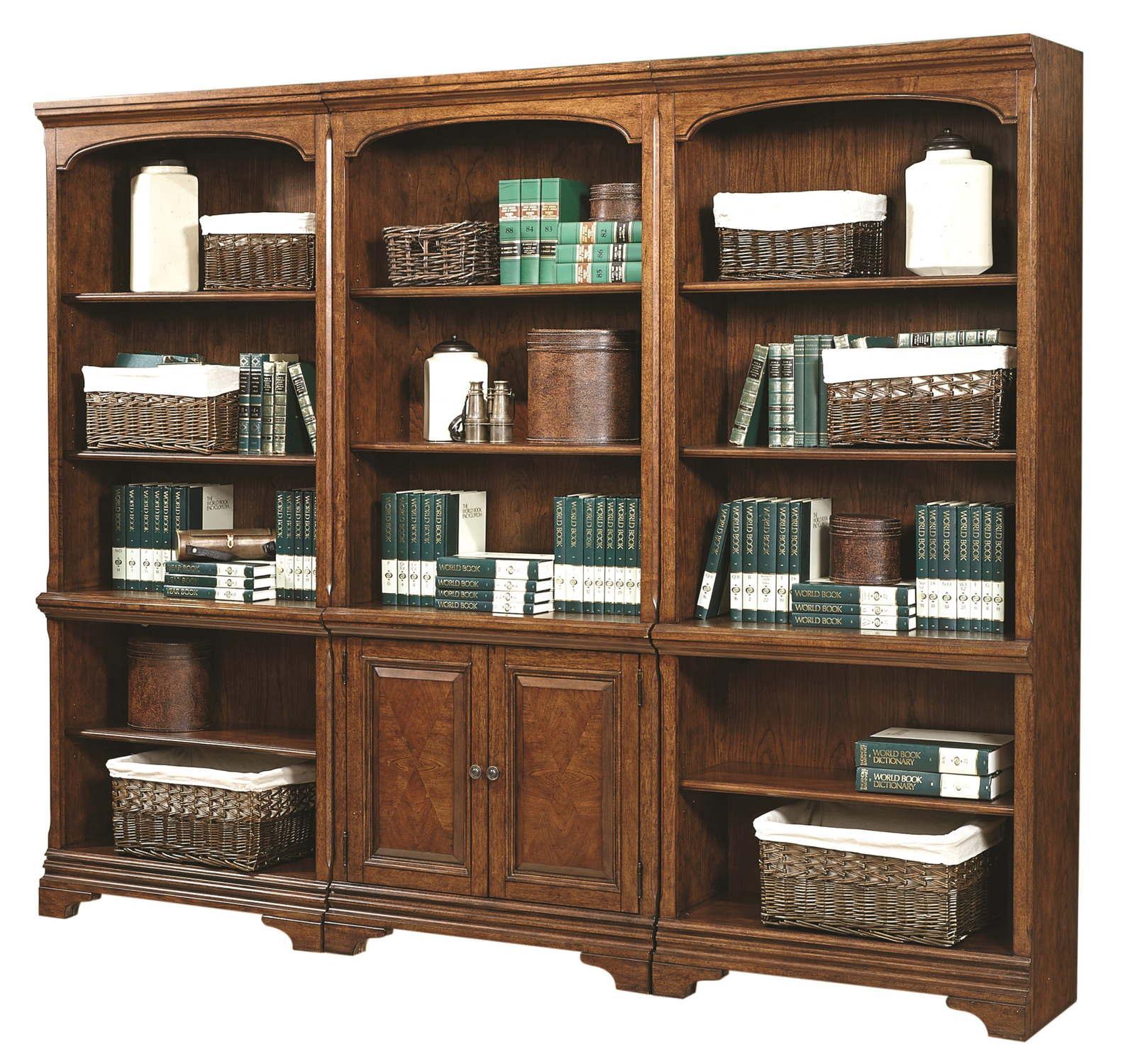 Aspenhome Hawthorne Door Bookcase in Brown Cherry - Image 2