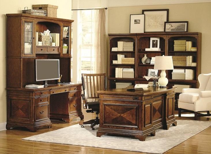 Aspenhome Hawthorne Door Bookcase in Brown Cherry - Image 4