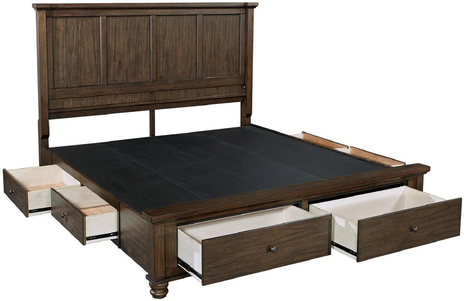 Aspenhome Hudson Valley California King Panel Side Storage Bed in Chestnut - Image 3
