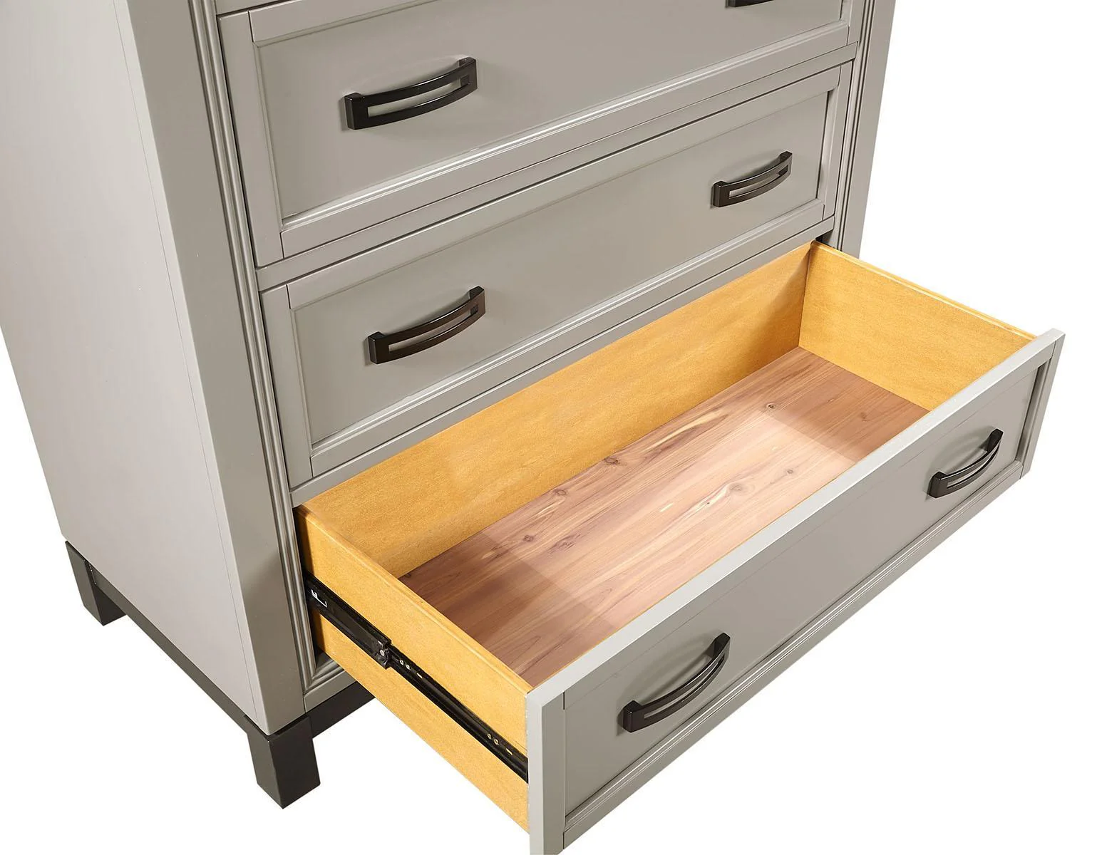 Aspenhome Hyde Park 5 Drawer Chest in Light Gray - Image 2