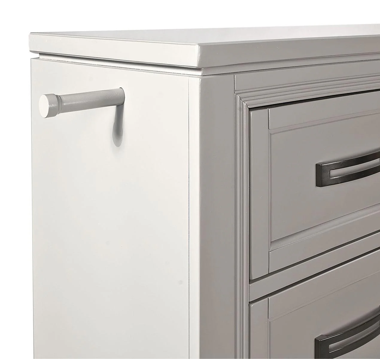 Aspenhome Hyde Park 5 Drawer Chest in Light Gray - Image 4