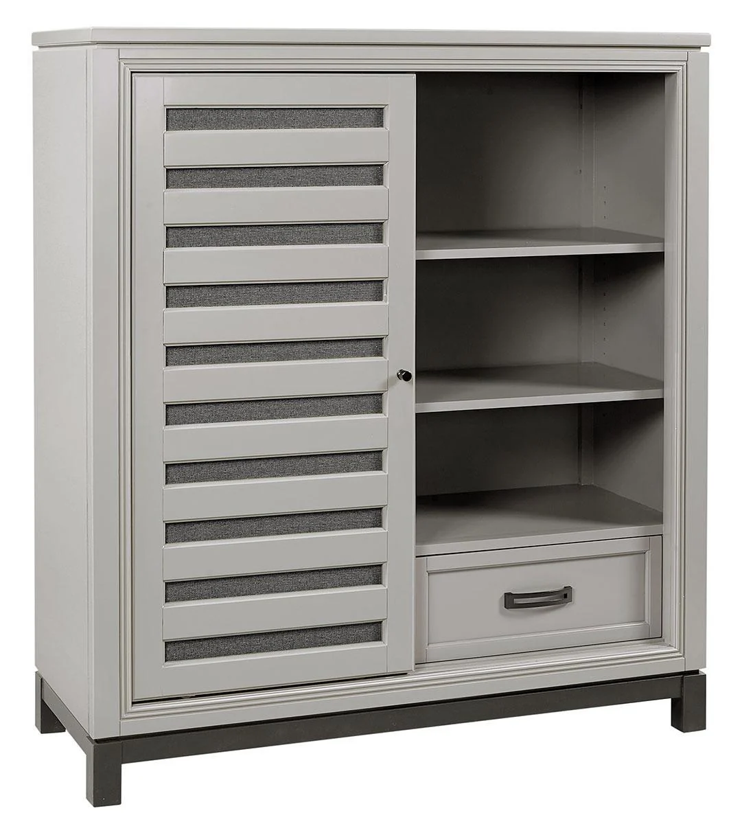 Aspenhome Hyde Park Sliding Door Chest in Light Gray - Image 2