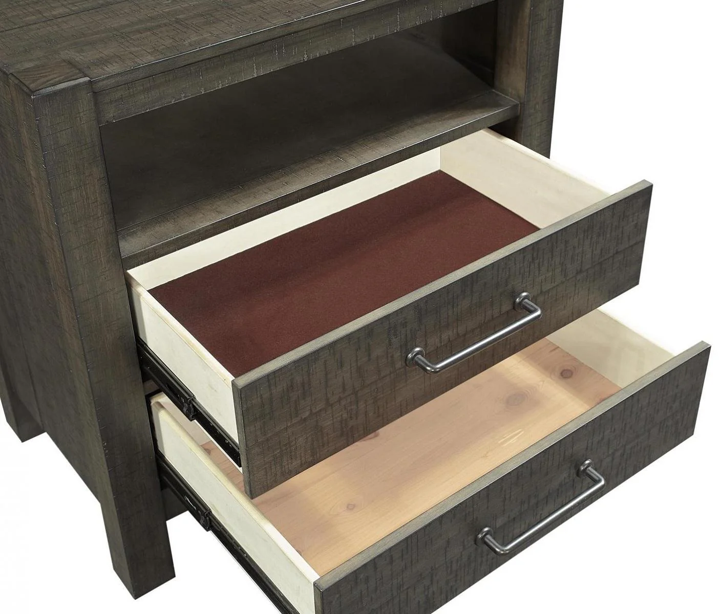 Aspenhome Mill Creek 2 Drawer Nightstand in Carob - Image 2