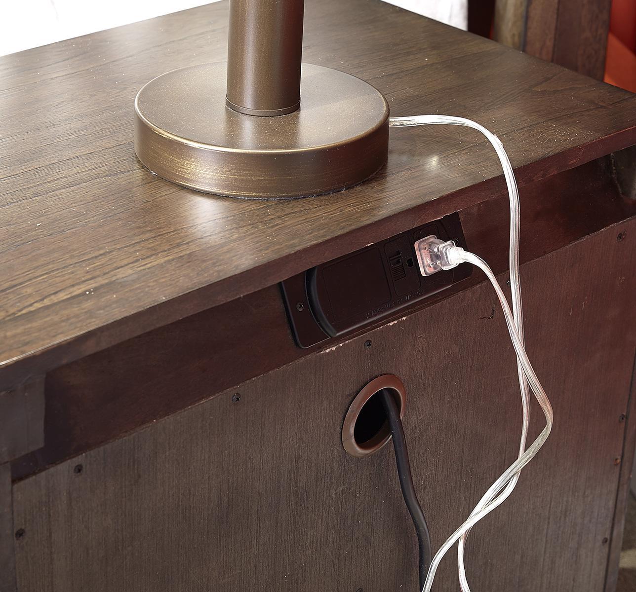 Aspenhome Modern Loft 2 Drawer Nightstand in Brownstone - Image 2