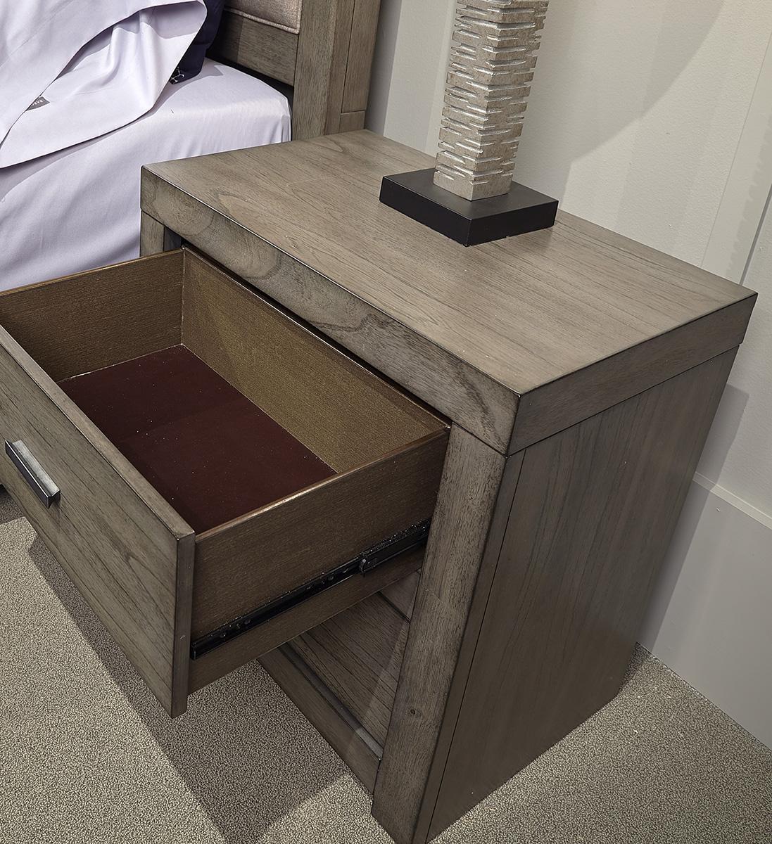 Aspenhome Modern Loft 2 Drawer Nightstand in Greystone - Image 2