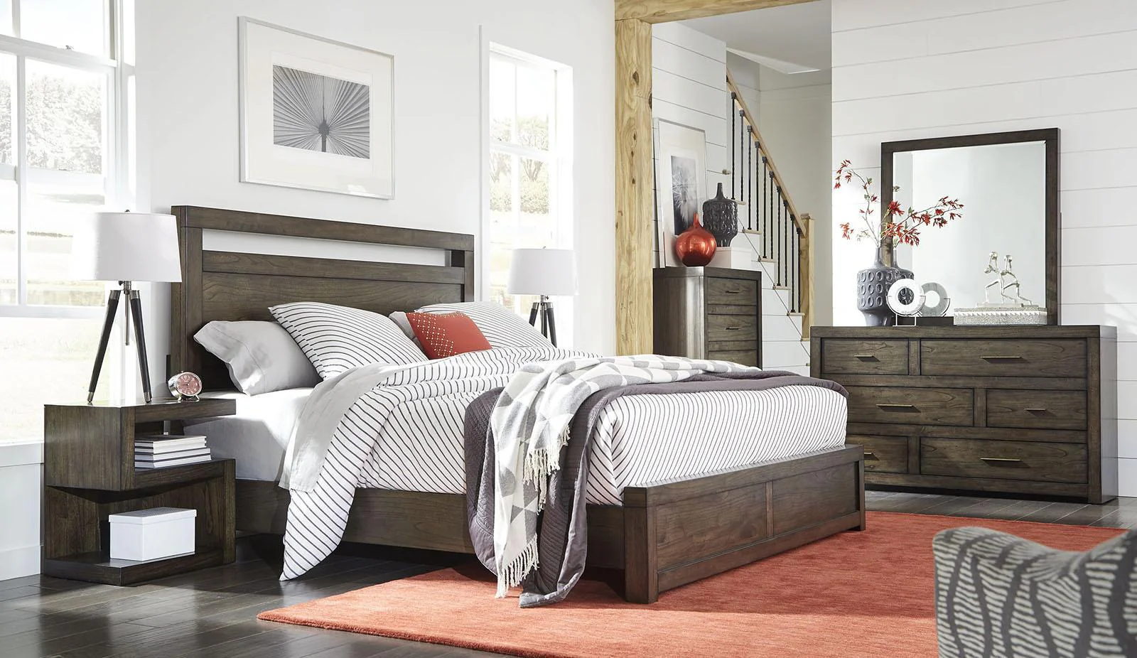 Aspenhome Modern Loft California King Panel Bed in Brownstone - Image 2