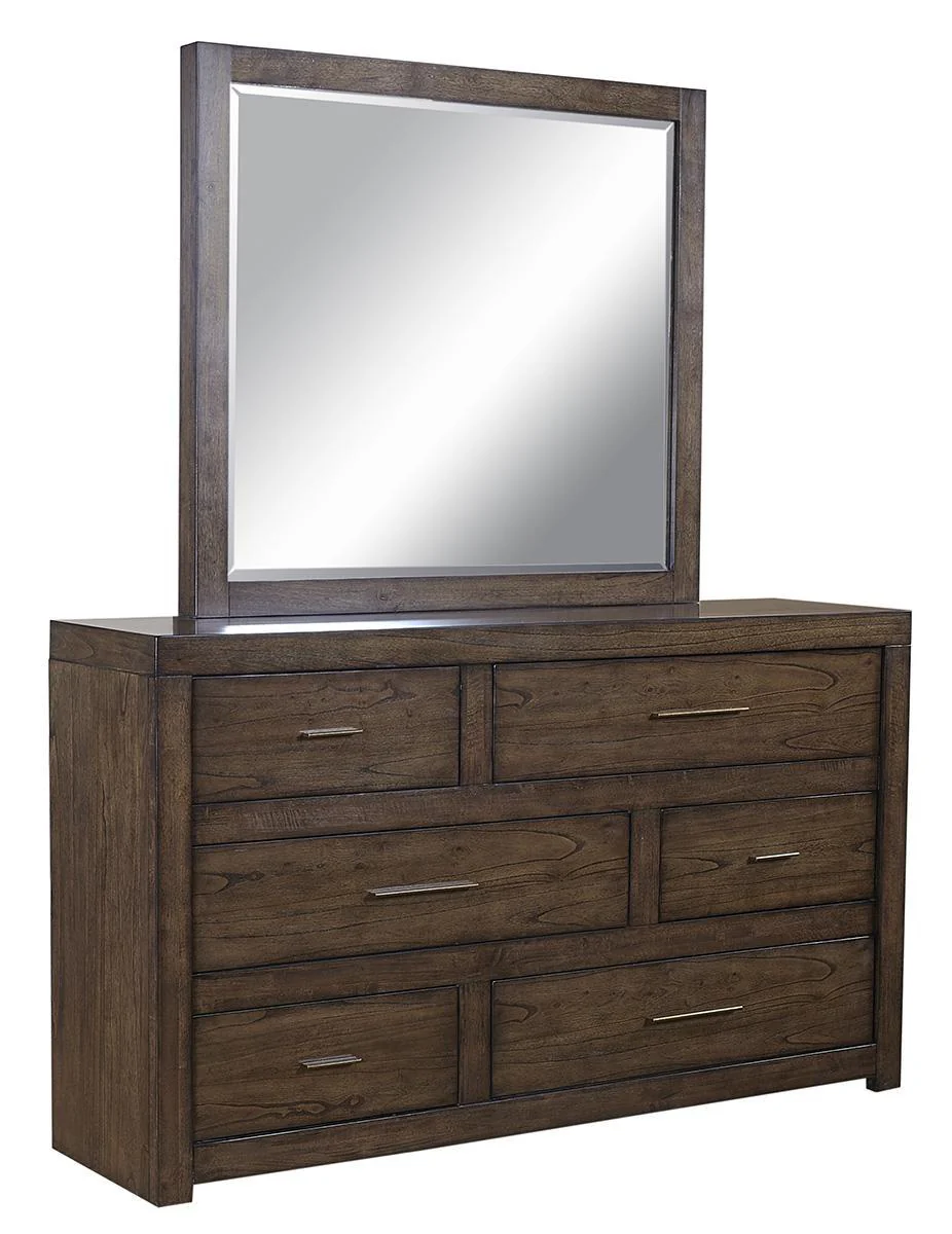 Aspenhome Modern Loft Mirror in Brownstone - Image 2