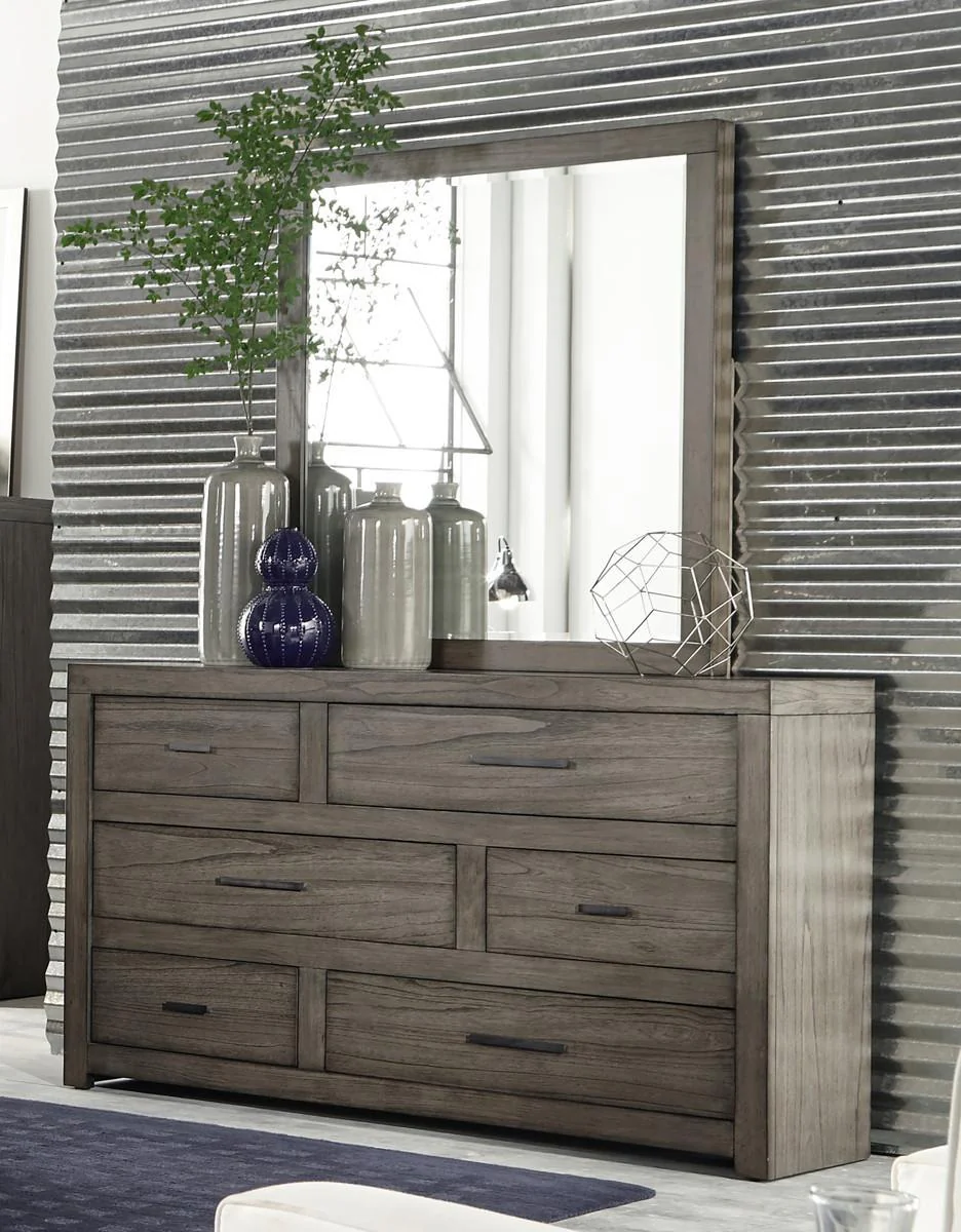 Aspenhome Modern Loft Mirror in Greystone - Image 3