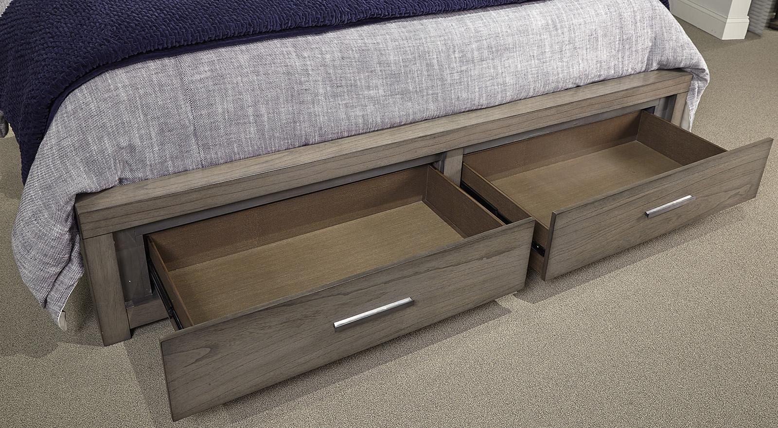 Aspenhome Modern Loft Queen Panel Storage Bed in Greystone - Image 2