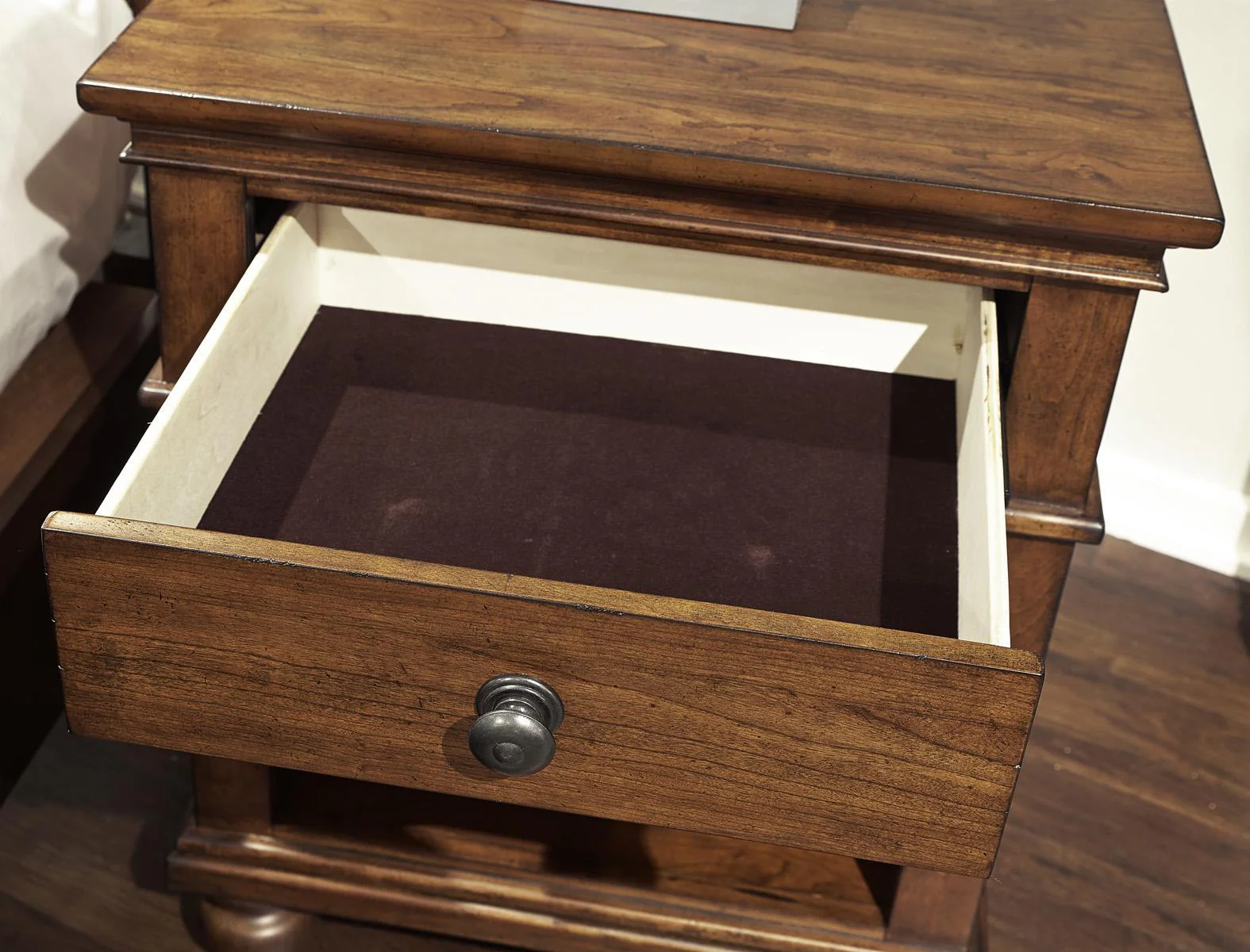 Aspenhome Oxford 1 Drawer Nightstand in Whiskey Brown - Image 2