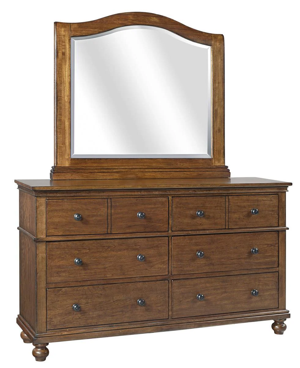 Aspenhome Oxford Arched Mirror in Whiskey Brown - Image 2