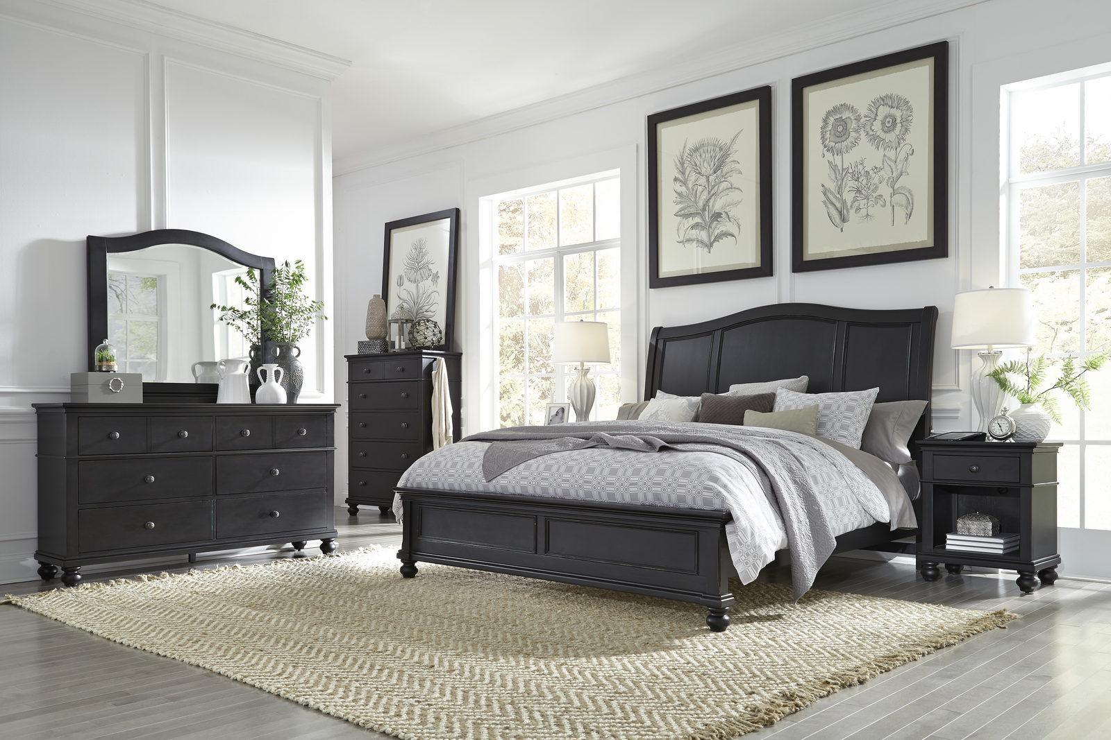 Aspenhome Oxford California King Sleigh Bed in Black - Image 2