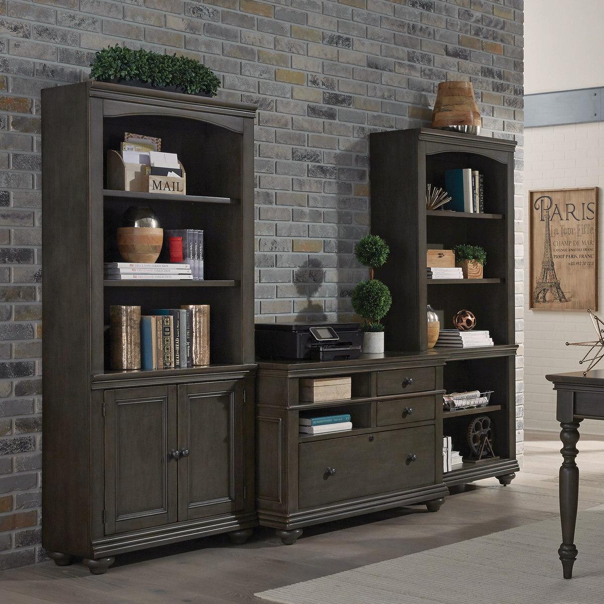 Aspenhome Oxford Door Bookcase in Peppercorn - Image 2