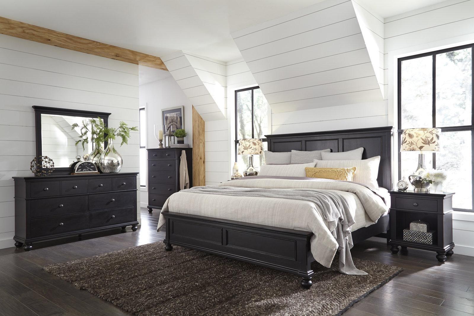 Aspenhome Oxford King Panel Bed in Black - Image 2
