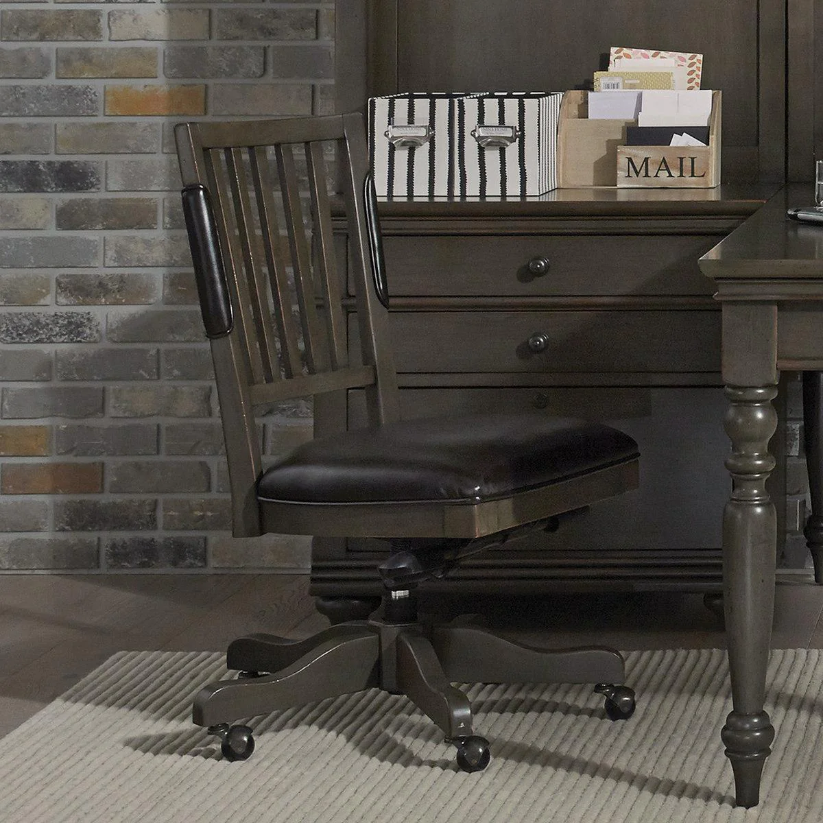 Aspenhome Oxford Office Chair in Peppercorn - Image 2