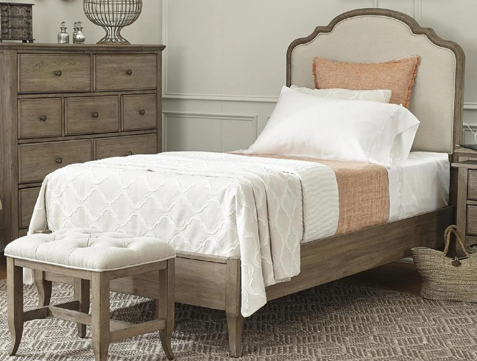 Aspenhome Provence Full Upholstered Bed in Patine - Image 2