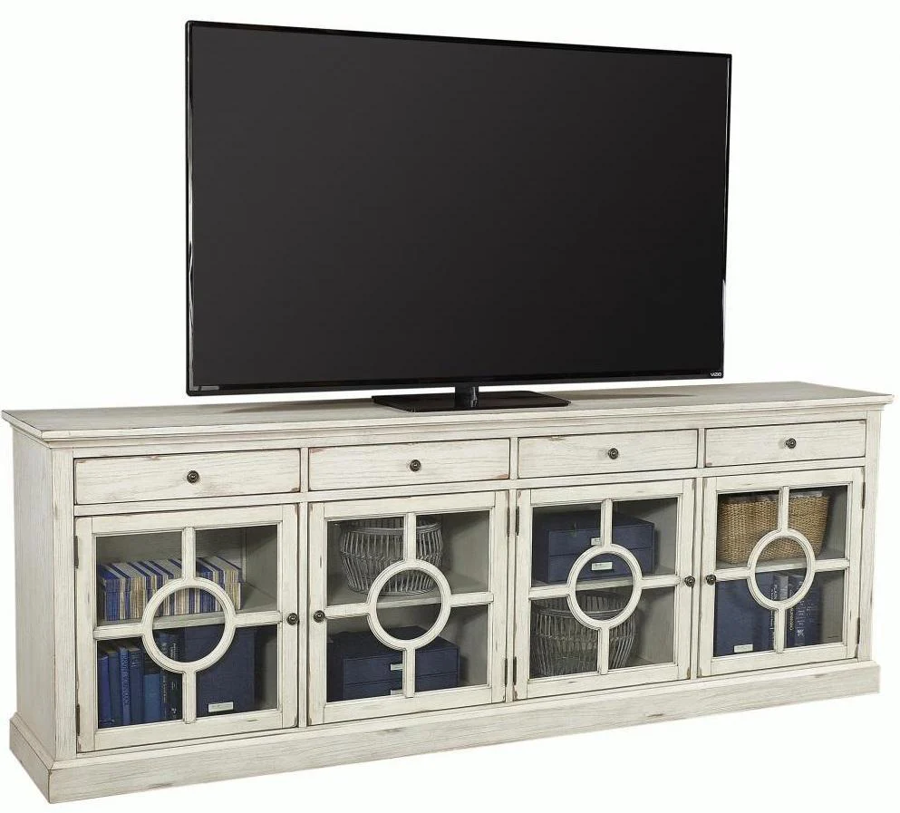 Aspenhome Radius 96'Console and Hutch in White - Image 3