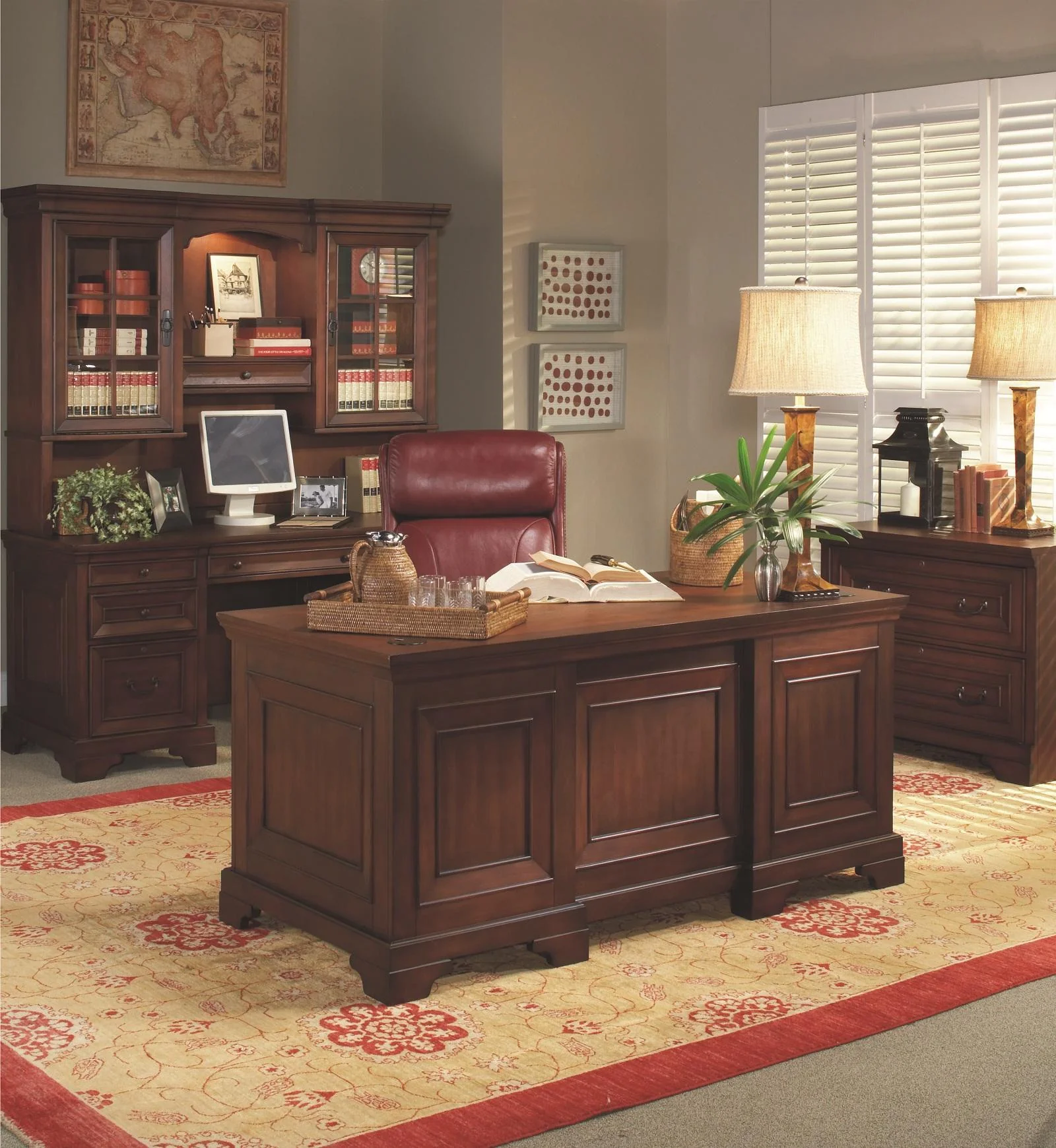 Aspenhome Richmond 66" Executive Desk in Charleston Brown - Image 2
