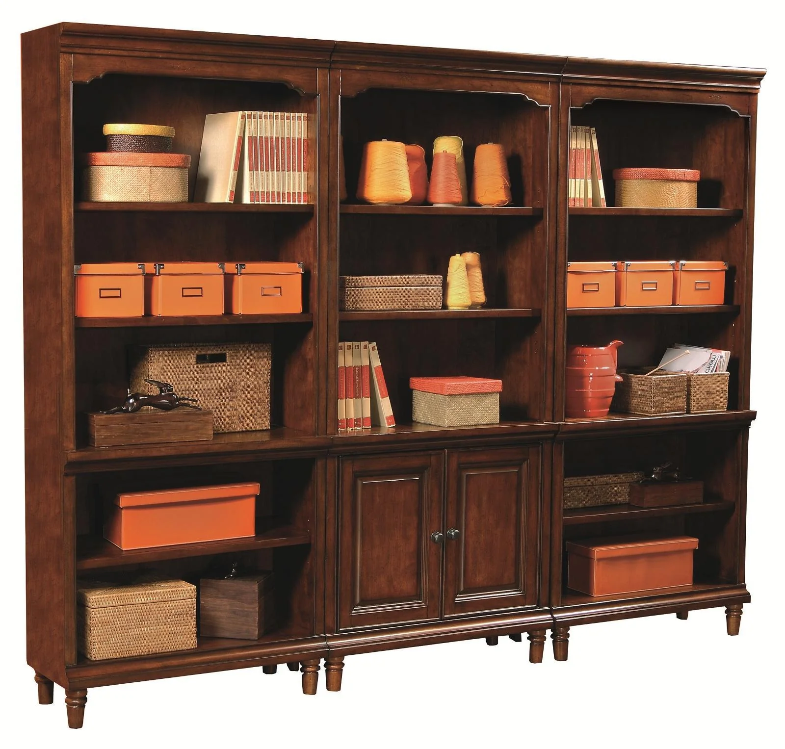 Aspenhome Richmond Door Bookcase in Charleston Brown - Image 2