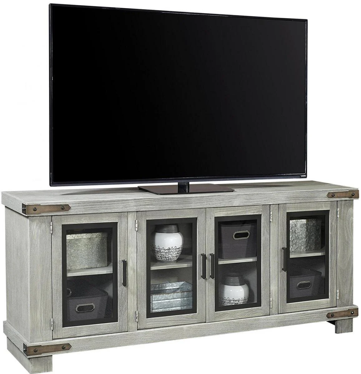 Aspenhome Sawyer 78"Console and Hutch in Lighthouse Grey - Image 3
