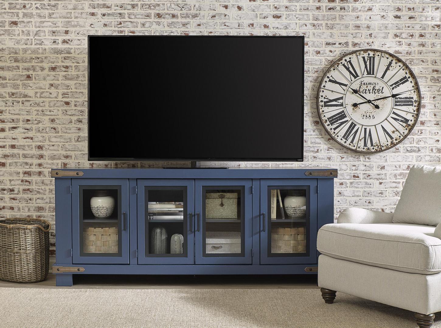 Aspenhome Sawyer 78"Console and Hutch in Malta Blue - Image 2